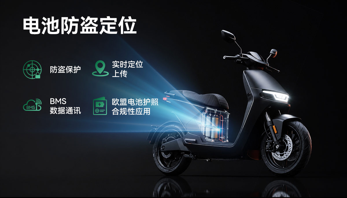 兩輪車高精定位防盜